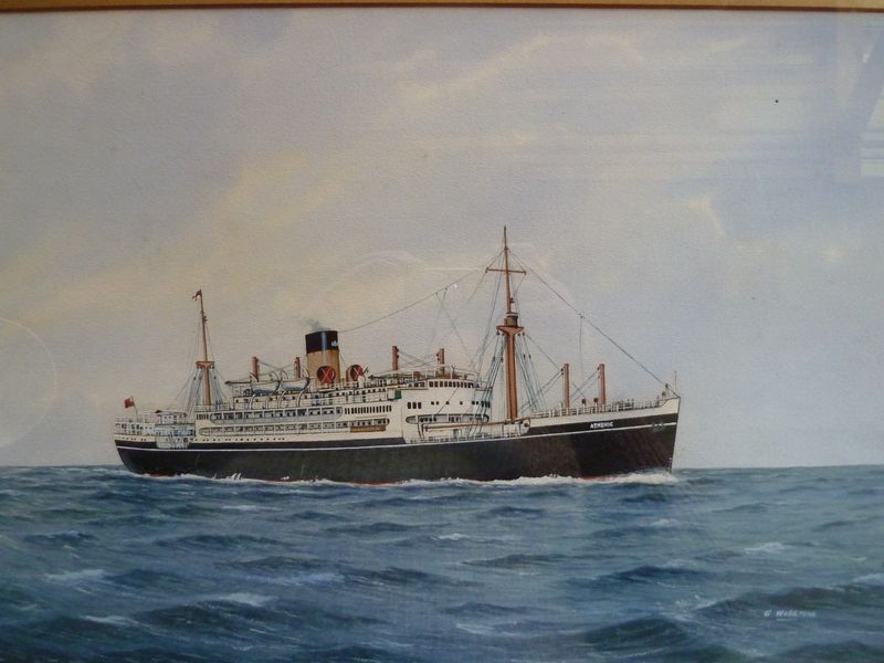George Wiseman works of arts can be viewed at Sewer Hall Museum.
The Athenic was a Corinthic class ocean liner built by Harland & Wolff at the beginning of the 20th century, for her then owners White Star Line. 