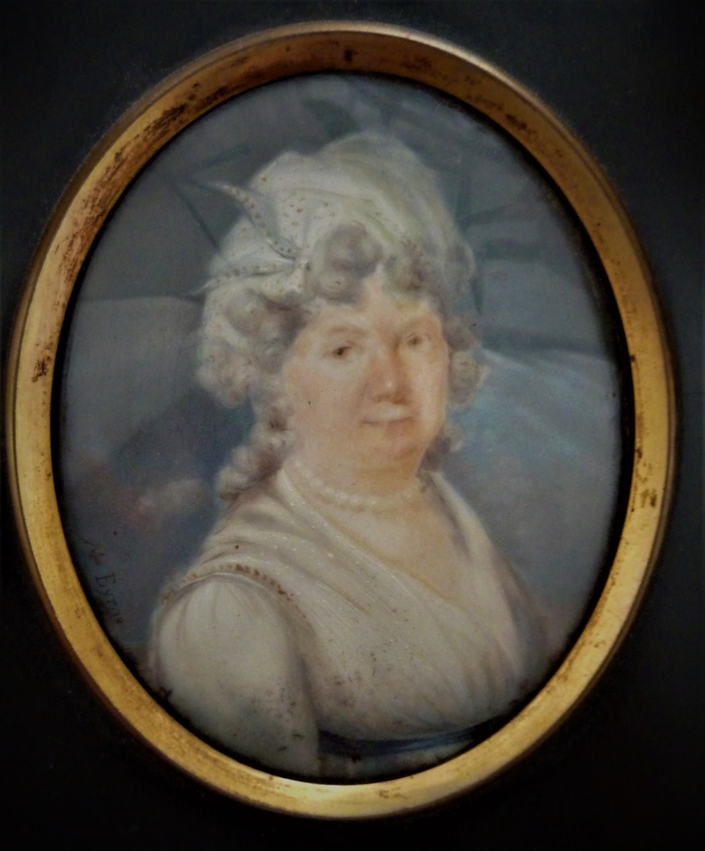 Mary Byrne 1776-1846.
Mary Green Byrne,wife of James Green
Miniature Portrait of 
Isabella Dowager Viscountess   
Harwarden (Nee Monck) 1759-1851 
